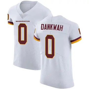 ＃0 Men's Anim Dankwah White Elite Washington Commanders Vapor Untouchable Jersey