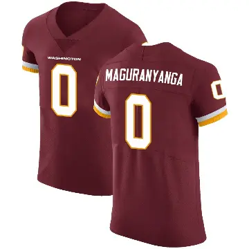 ＃0 Men's T.J. Maguranyanga Elite Washington Commanders Burgundy Team Color Vapor Untouchable Jersey