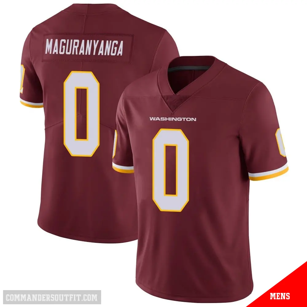 ＃0 Men's T.J. Maguranyanga Limited Washington Commanders Burgundy Team Color Vapor Untouchable Jersey
