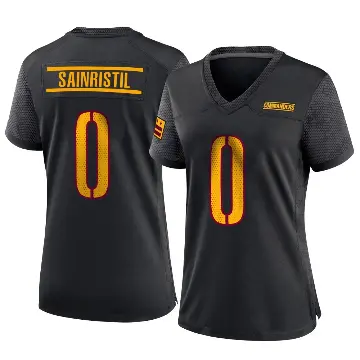 ＃0 Women's Mike Sainristil Black Game Washington Commanders Alternate Jersey
