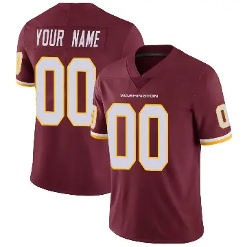 ＃00 Men's Custom Limited Washington Commanders Burgundy Team Color Vapor Untouchable Jersey