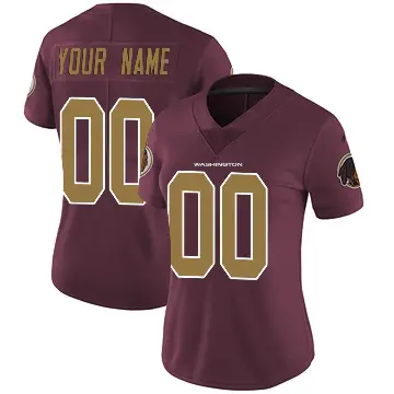 ＃00 Women's Custom Limited Washington Commanders Burgundy Alternate Vapor Untouchable Jersey