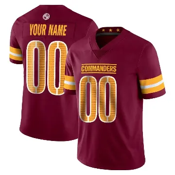 ＃00 Youth Custom Limited Washington Commanders Vapor Burgundy Jersey