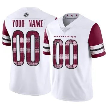 ＃00 Youth Custom White Limited Washington Commanders Vapor Jersey
