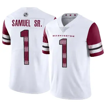 ＃1 Men's Deebo Samuel Sr. White Limited Washington Commanders Vapor Jersey
