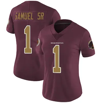 ＃1 Women's Deebo Samuel Sr. Limited Washington Commanders Burgundy Alternate Vapor Untouchable Jersey