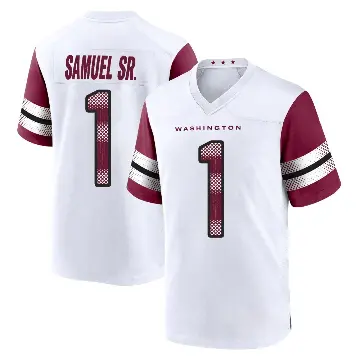 ＃1 Youth Deebo Samuel Sr. White Game Washington Commanders Jersey