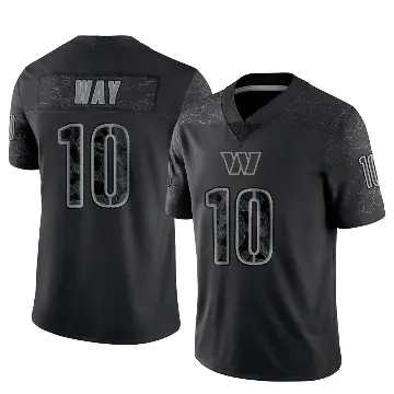 ＃10 Men's Tress Way Black Limited Washington Commanders Reflective Jersey