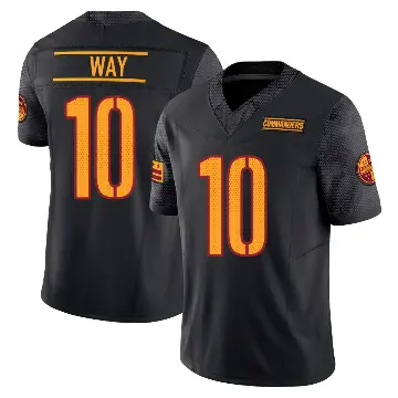 ＃10 Men's Tress Way Black Limited Washington Commanders Vapor F.U.S.E. Jersey