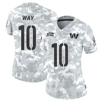 ＃10 Women's Tress Way Arctic Camo Limited Washington Commanders 2024 Salute to Service Jersey