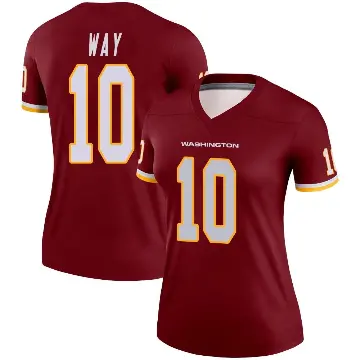 ＃10 Women's Tress Way Legend Washington Commanders Burgundy Jersey