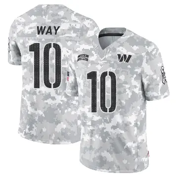 ＃10 Youth Tress Way Arctic Camo Limited Washington Commanders 2024 Salute to Service Jersey