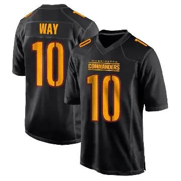 ＃10 Youth Tress Way Black Game Washington Commanders Carbon Fashion Jersey