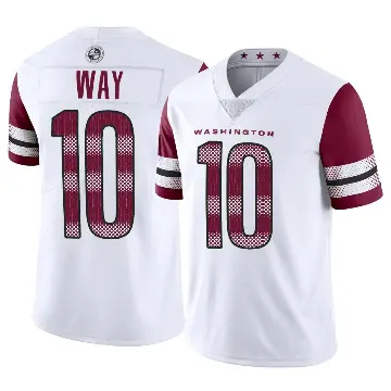 ＃10 Youth Tress Way White Limited Washington Commanders Vapor Jersey