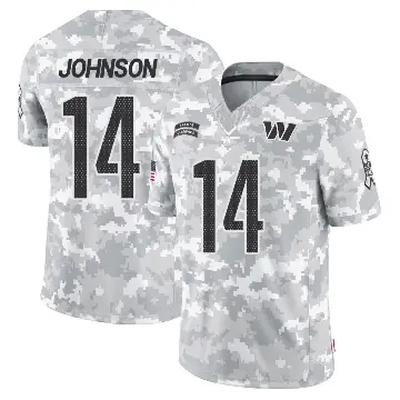 ＃14 Men's Josh Johnson Arctic Camo Limited Washington Commanders 2024 Salute to Service Jersey