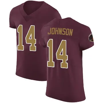 ＃14 Men's Josh Johnson Elite Washington Commanders Burgundy Alternate Vapor Untouchable Jersey