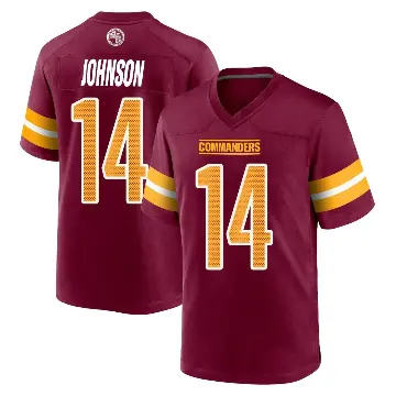＃14 Men's Josh Johnson Game Washington Commanders Burgundy Jersey