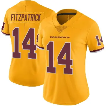 ＃14 Women's Ryan Fitzpatrick Gold Limited Washington Commanders Color Rush Jersey