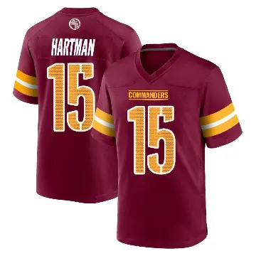 ＃15 Youth Sam Hartman Game Washington Commanders Burgundy Jersey