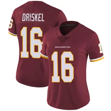 ＃16 Women's Jeff Driskel Limited Washington Commanders Burgundy Team Color Vapor Untouchable Jersey