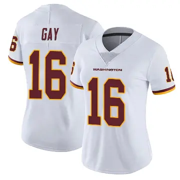 ＃16 Women's Matt Gay White Limited Washington Commanders Vapor Untouchable Jersey