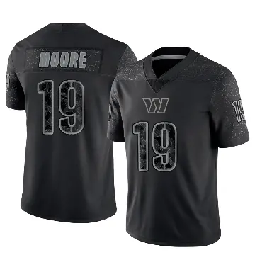 ＃19 Men's Chris Moore Black Limited Washington Commanders Reflective Jersey