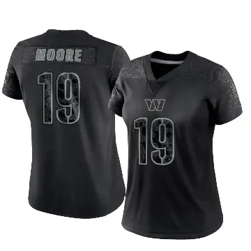 ＃19 Women's Chris Moore Black Limited Washington Commanders Reflective Jersey