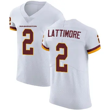 ＃2 Men's Marshon Lattimore White Elite Washington Commanders Vapor Untouchable Jersey