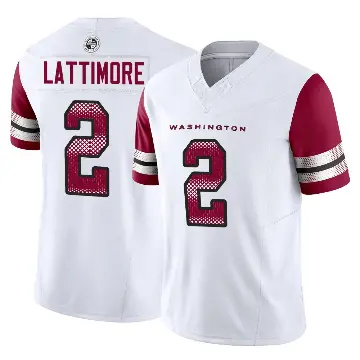 ＃2 Men's Marshon Lattimore White Limited Washington Commanders Vapor F.U.S.E. Jersey