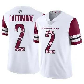 ＃2 Men's Marshon Lattimore White Limited Washington Commanders Vapor Jersey