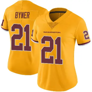 ＃21 Women's Earnest Byner Gold Limited Washington Commanders Color Rush Jersey