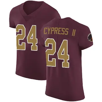 ＃24 Men's Fentrell Cypress II Elite Washington Commanders Burgundy Alternate Vapor Untouchable Jersey