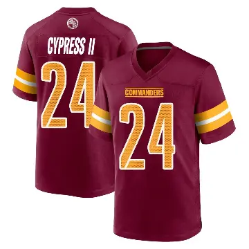 ＃24 Men's Fentrell Cypress II Game Washington Commanders Burgundy Jersey