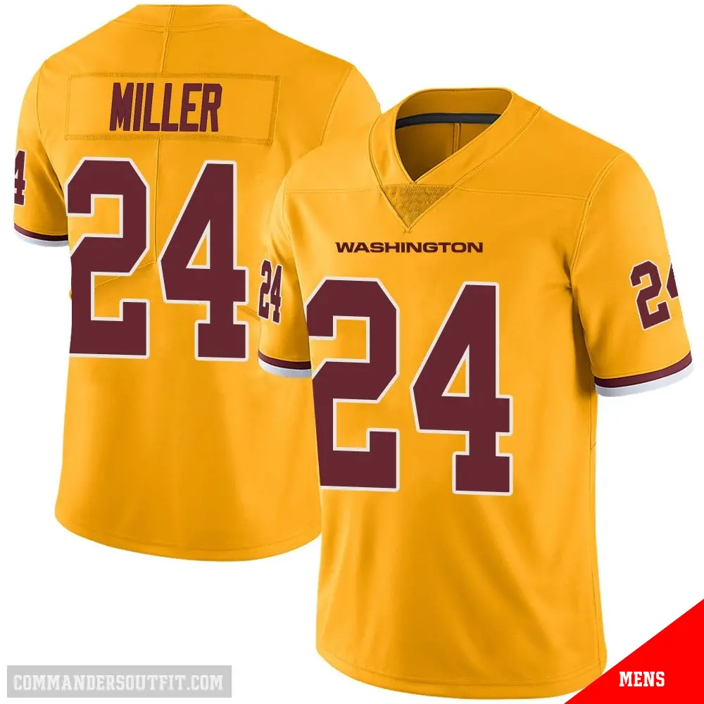 ＃24 Men's Von Miller Gold Limited Washington Commanders Color Rush Jersey