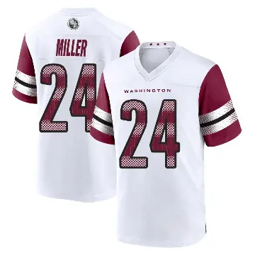 ＃24 Men's Von Miller White Game Washington Commanders Jersey