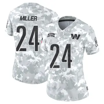 ＃24 Women's Von Miller Arctic Camo Limited Washington Commanders 2024 Salute to Service Jersey