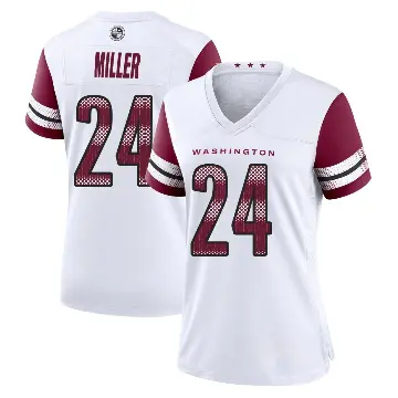 ＃24 Women's Von Miller White Game Washington Commanders Jersey