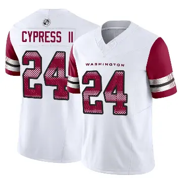 ＃24 Youth Fentrell Cypress II White Limited Washington Commanders Vapor F.U.S.E. Jersey