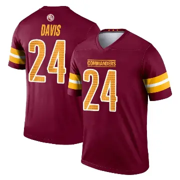 ＃24 Youth Michael Davis Legend Washington Commanders Burgundy Jersey