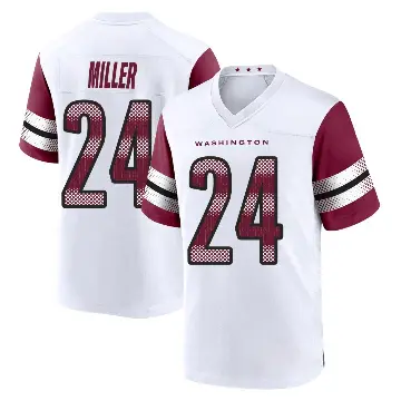 ＃24 Youth Von Miller White Game Washington Commanders Jersey
