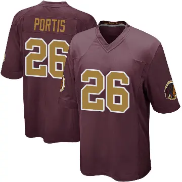 ＃26 Men's Clinton Portis Game Washington Commanders Burgundy Alternate Jersey