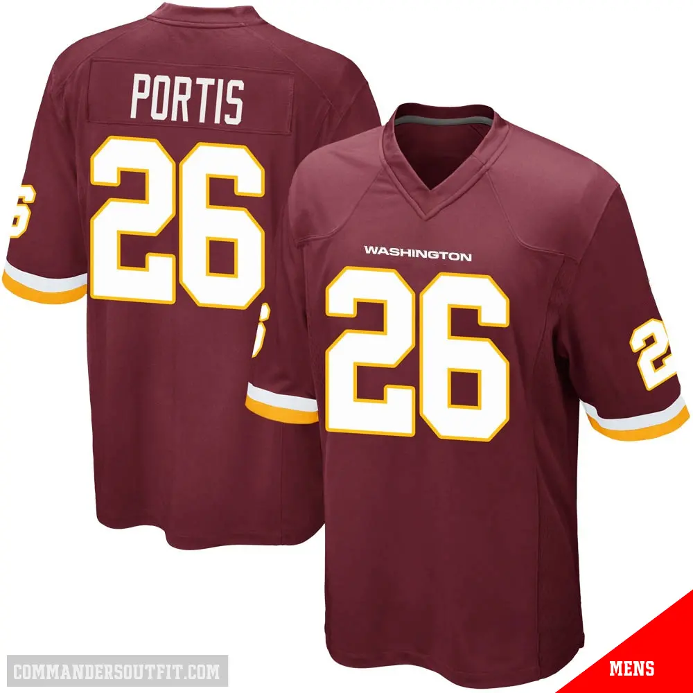 ＃26 Men's Clinton Portis Game Washington Commanders Burgundy Team Color Jersey