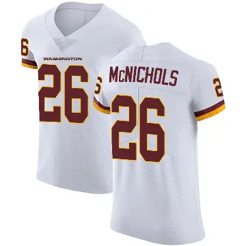 ＃26 Men's Jeremy McNichols White Elite Washington Commanders Vapor Untouchable Jersey