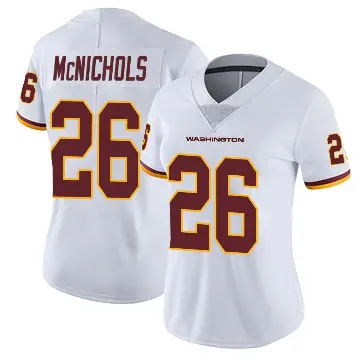 ＃26 Women's Jeremy McNichols White Limited Washington Commanders Vapor Untouchable Jersey