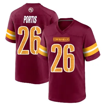 ＃26 Youth Clinton Portis Game Washington Commanders Burgundy Jersey