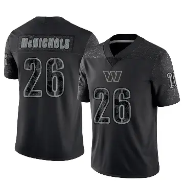 ＃26 Youth Jeremy McNichols Black Limited Washington Commanders Reflective Jersey