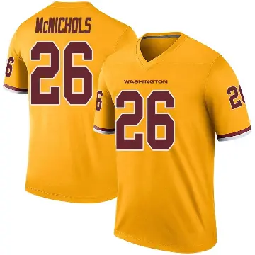 ＃26 Youth Jeremy McNichols Gold Legend Washington Commanders Color Rush Jersey