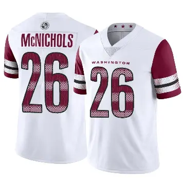 ＃26 Youth Jeremy McNichols White Limited Washington Commanders Vapor Jersey