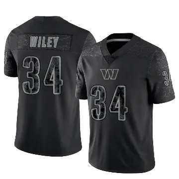 ＃34 Men's Michael Wiley Black Limited Washington Commanders Reflective Jersey