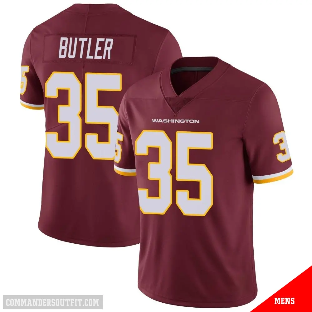 ＃35 Men's Percy Butler Limited Washington Commanders Burgundy Team Color Vapor Untouchable Jersey